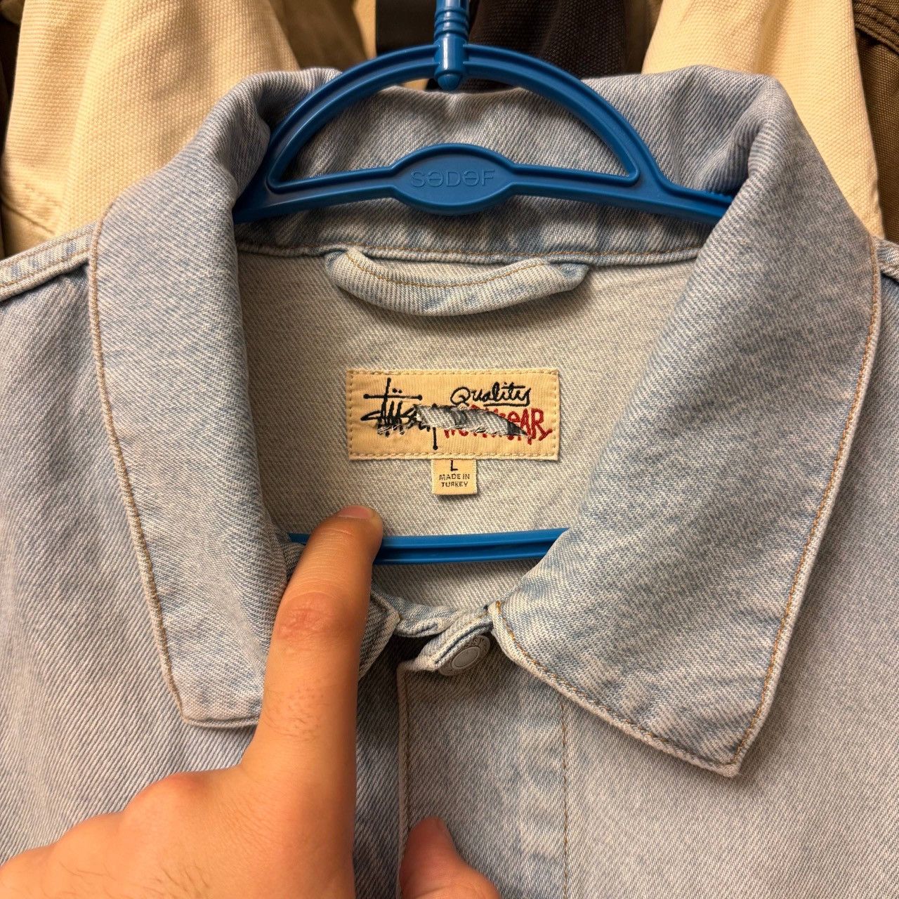 Stussy Stussy Blue Denim Jacket Size US L / EU 52-54 / 3 - 4 Thumbnail