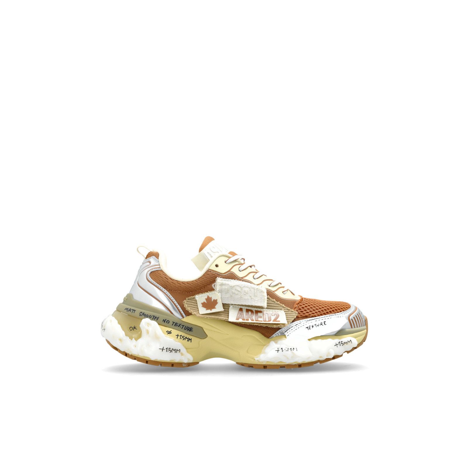 Dsquared2 DSQUARED2 Faster Brown Fabric Sneakers New And Authentic (Me Size US 6 / EU 39 - 1 Thumbnail
