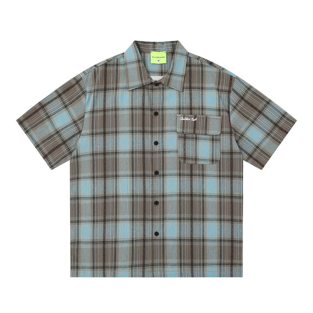 Japanese Brand American-style plaid shirt with letter embroidery Size US M / EU 48-50 / 2 - 1 Thumbnail