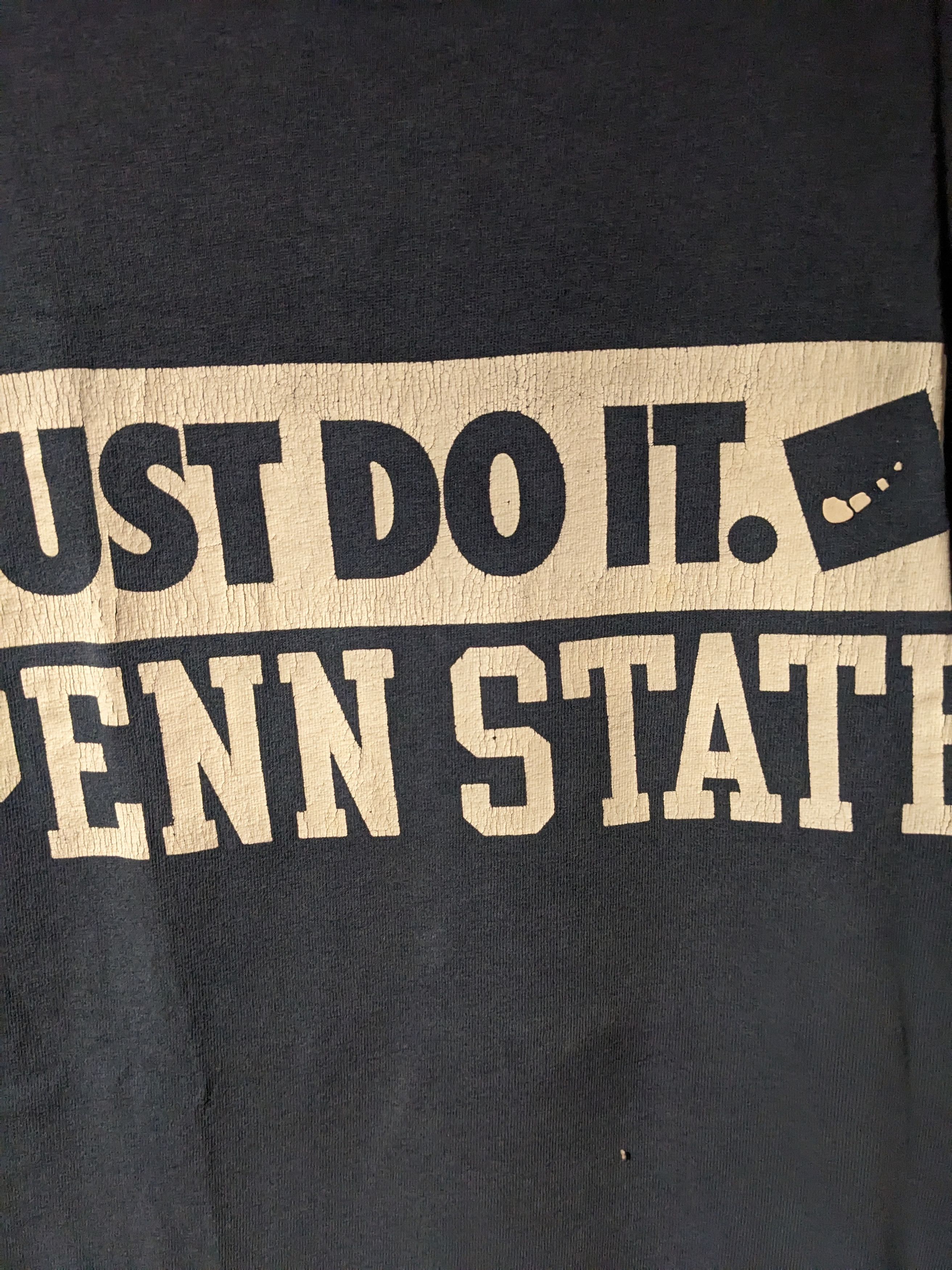 Nike × Vintage Vintage Y2K Penn State Nike Just Do It Blue X-Large T-Shirt Size US XL / EU 56 / 4 - 2 Thumbnail