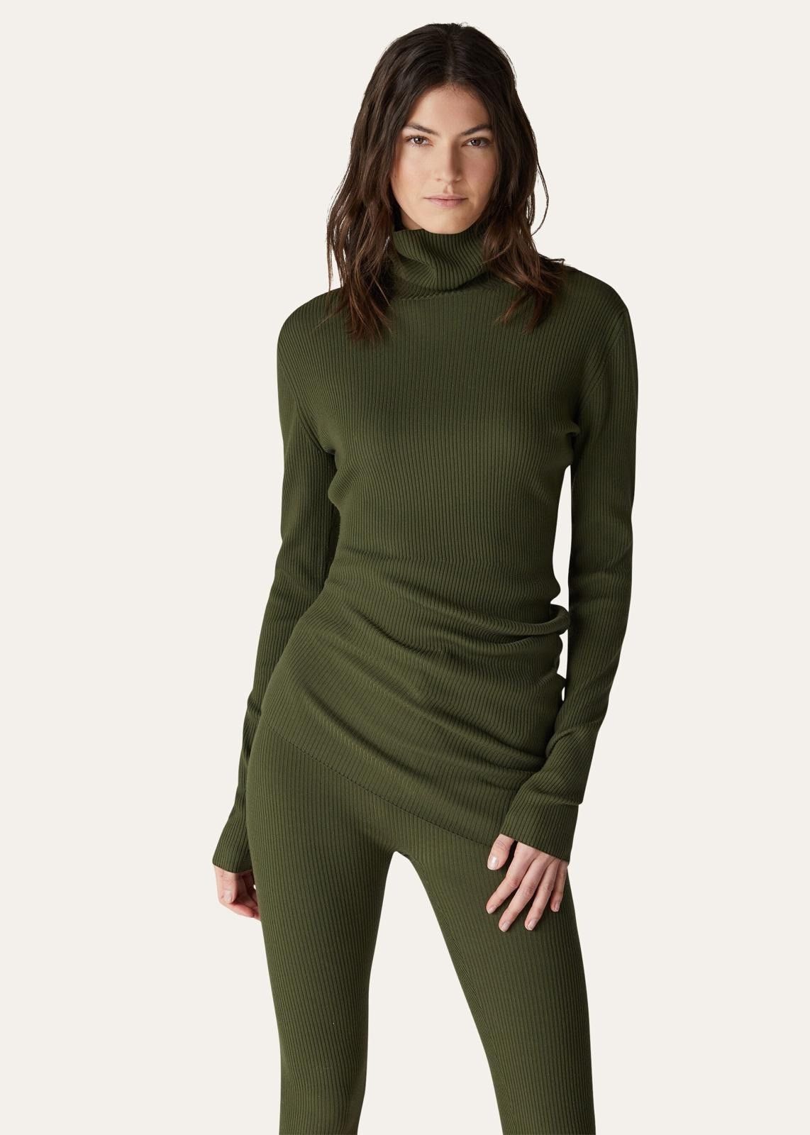 Loro Piana o1srvl11e0824 Diavolezza Turtleneck Sweater in Olive Green Size L / US 10 / IT 46 - 3 Thumbnail