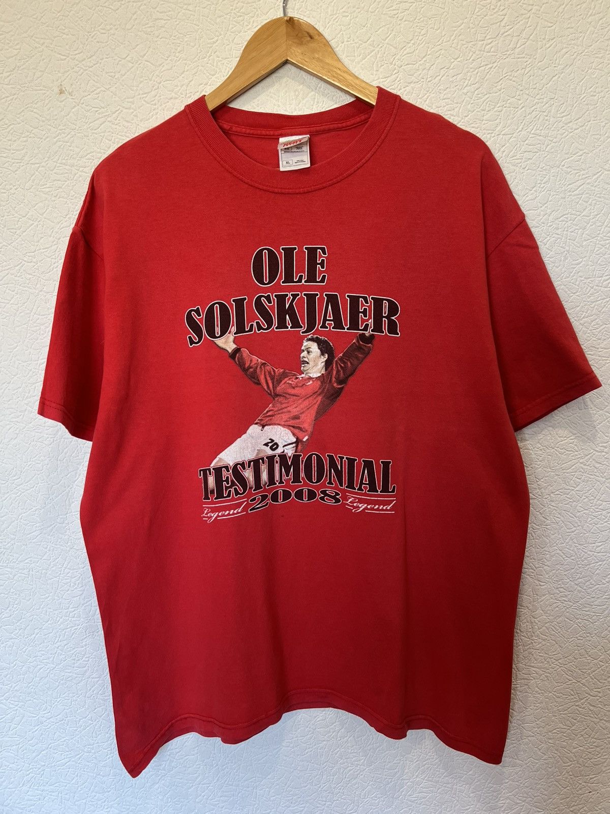 Vintage Manchester United Solskjaer Vintage 2008 T Shirt Tee Size US XL / EU 56 / 4 - 1 Thumbnail