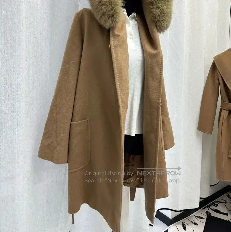 Max Mara MaxMara Camel Wool Blend Long Coat for Women . Size S / US 4 / IT 40 - 3 Thumbnail