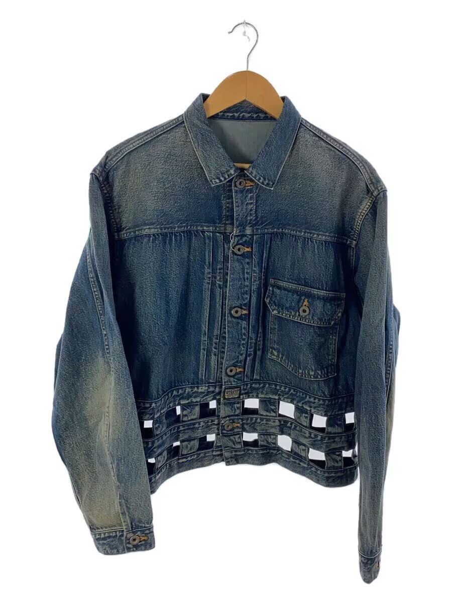 Kapital Perforated Denim Jacket Size US L / EU 52-54 / 3 - 1 Thumbnail