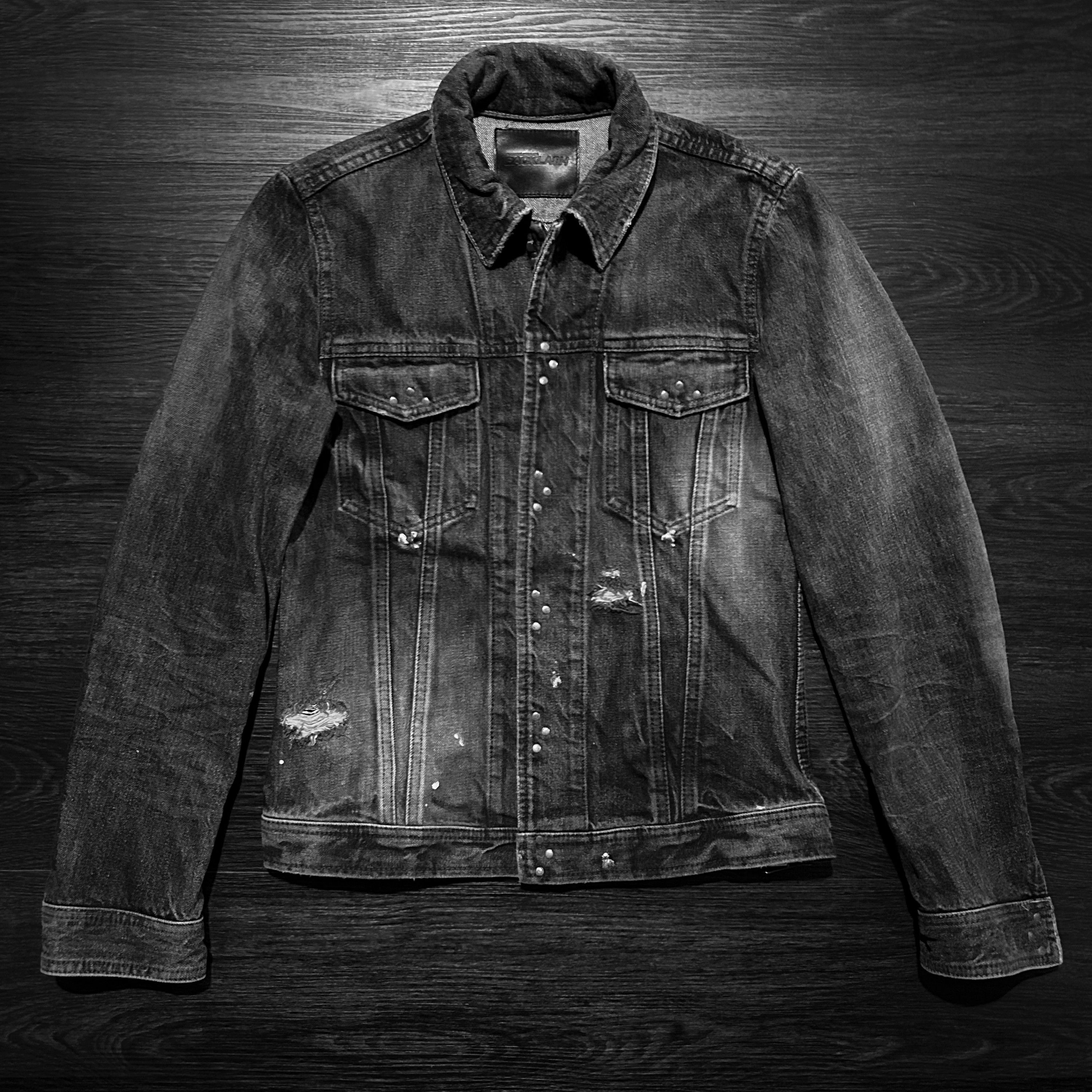 Isamu Katayama Backlash Painted & Distressed Trucker Jacket