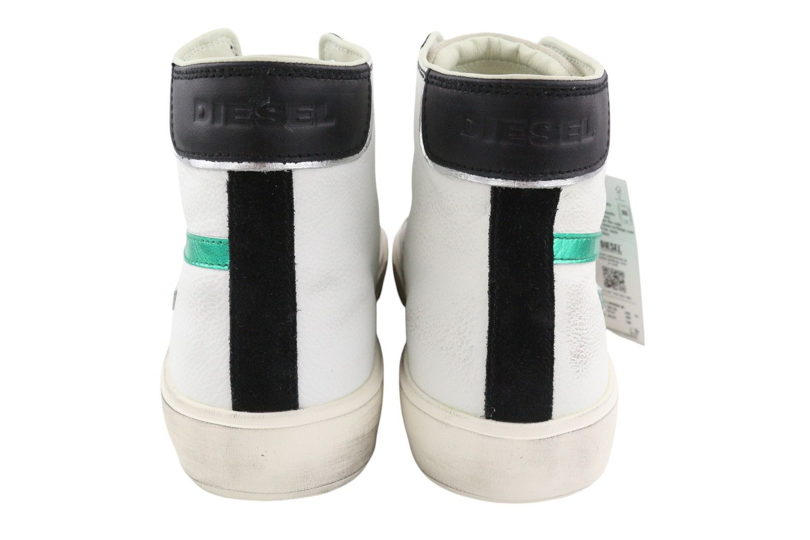 Diesel S-MYDORI ML EU44.5 White Leather High Top 41092 Size US 11.5 / EU 44-45 - 8 Thumbnail