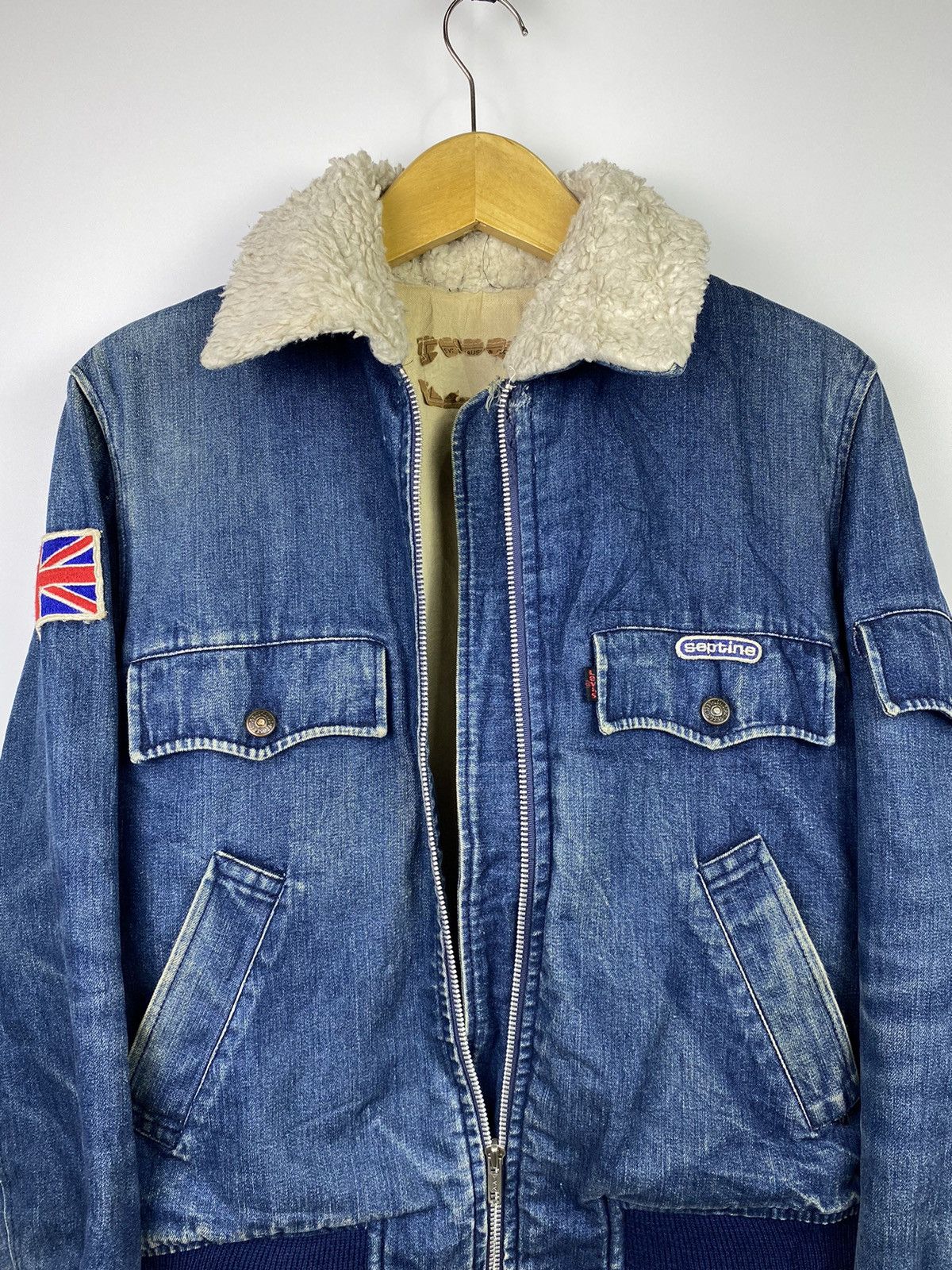 Japanese Brand × Levi's × Levi's Vintage Clothing levis sherpa jacket septine bomber Size US M / EU 48-50 / 2 - 6 Thumbnail