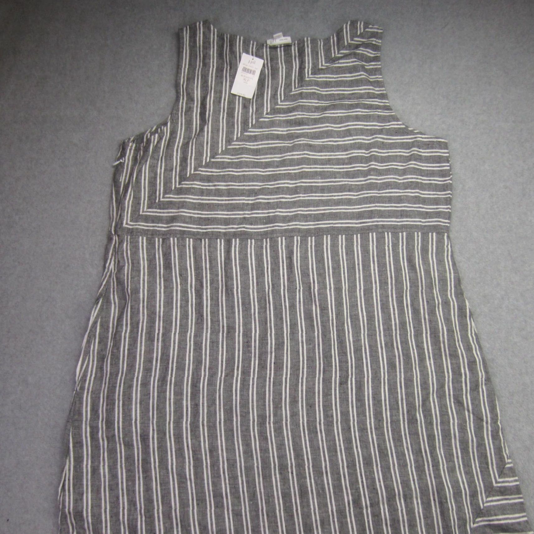 VINTAGE J. Jill Dress Women PXL Linen Striped Maxi Sleeveless Casual Summer  Womens