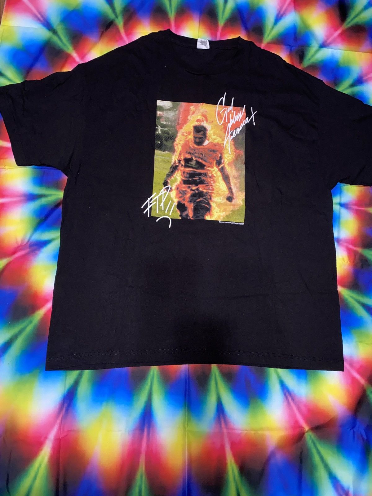 FTP God Bless America Incinerate T-Shirt Black