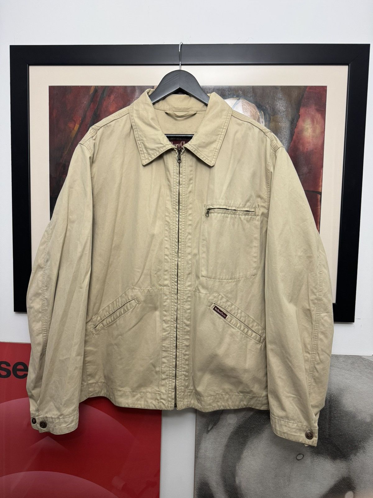 Marlboro Classics Marlboro Classics Vintage Washed Beige Jacket Detroit Rare Size US XL / EU 56 / 4 - 1 Thumbnail