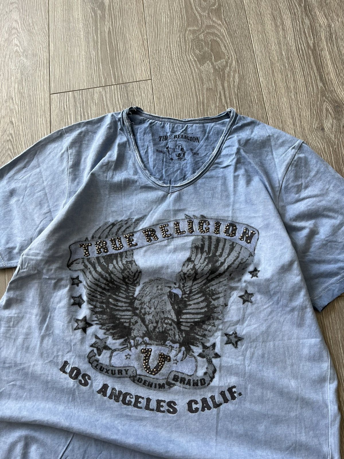 True Religion × Vintage Vintage Y2K True Religion Tee T-Shirt Los Angeles Size US XL / EU 56 / 4 - 2 Thumbnail