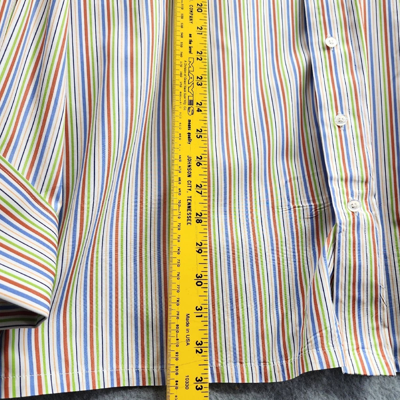 Hamilton Hamilton Shirt Co Men's Striped Long Sleeve Shirt USA 3XL Button-Down Collared Combo Breathable Casual Old? hmm Size US XXL / EU 58 / 5 - 7 Thumbnail