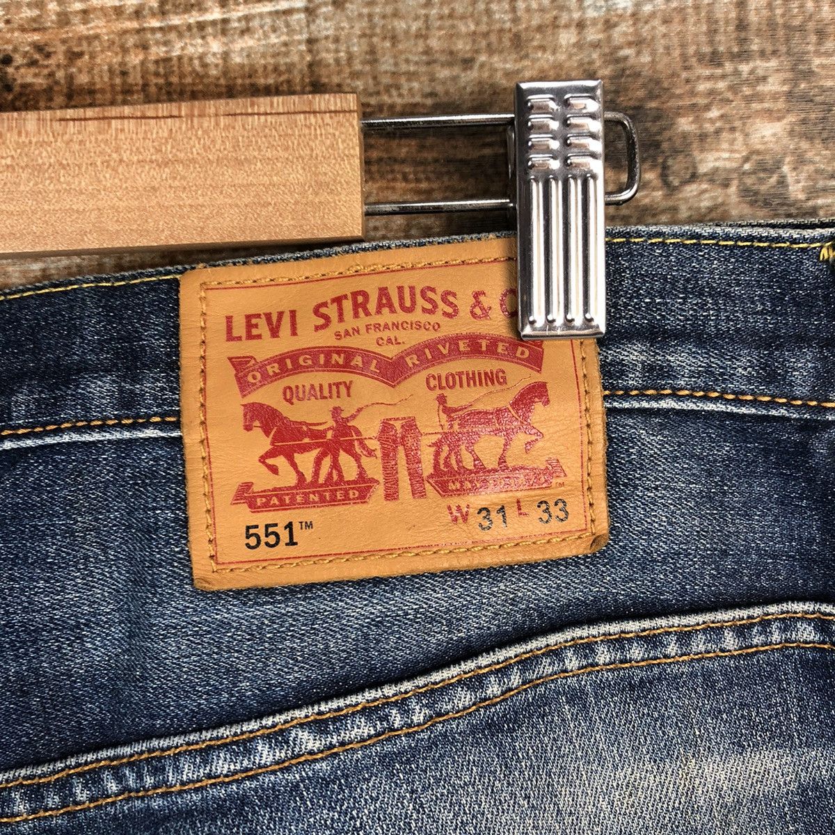 Levi's × Vintage DL 551 Levis Blue Distressed Denim Pants #C191 Size US 31 - 18 Thumbnail