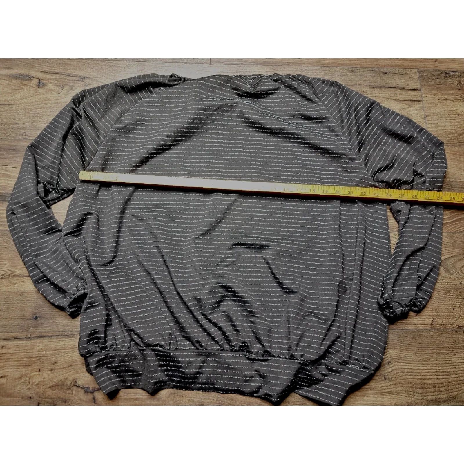 Vintage Lane Bryant Blouse Womens Size 18 Cowl Neck Black Stretch Top long sleeve Pullover Modern Classic Institutional Size XXL / US 16-18 / IT 52-54 - 2 Thumbnail
