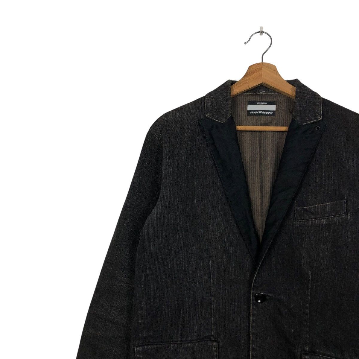 Japanese Brand 🔥VINTAGE CHORE WORK JACKET MONTAGE STRIPED ISSEY MIYAKE Size US M / EU 48-50 / 2 - 9 Thumbnail