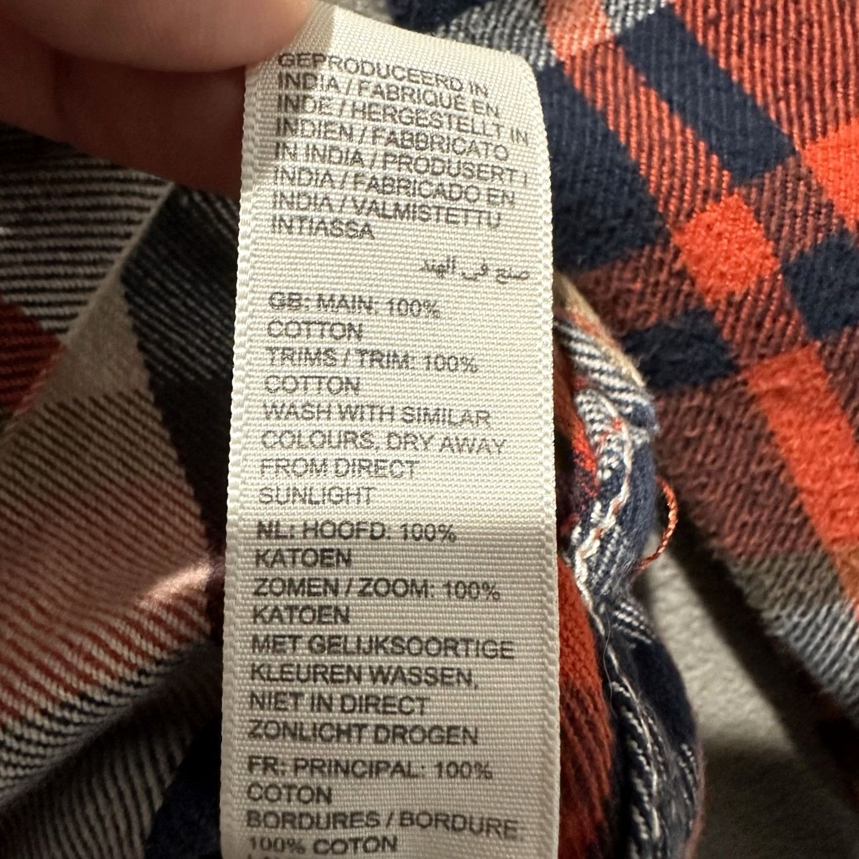 FatFace Fat Face Shirt Mens XL Orange Plaid Flannel Long Sleeve Regular Fit Button Up Size US XL / EU 56 / 4 - 5 Thumbnail