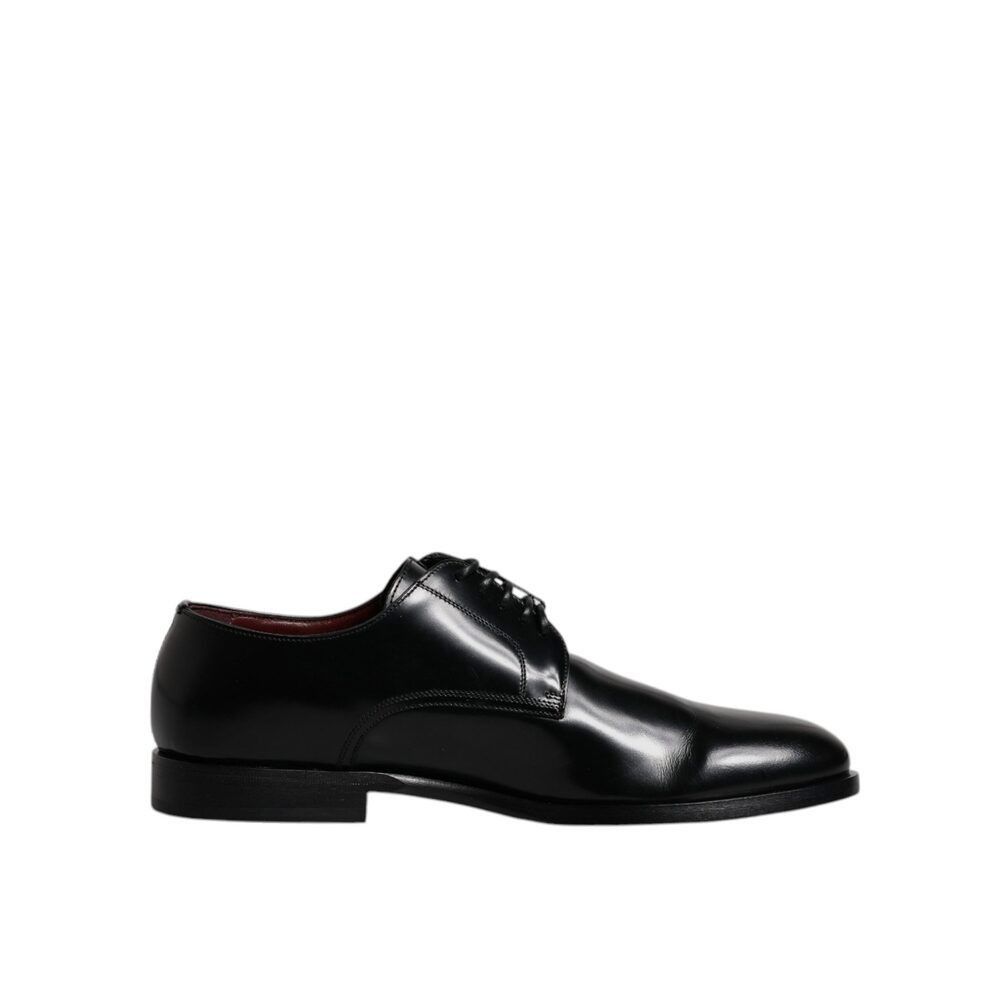 Dolce & Gabbana Dolce & Gabbana Black Calfskin Leather Derby Lace Up Formal Size US 6 / EU 39 - 1 Thumbnail