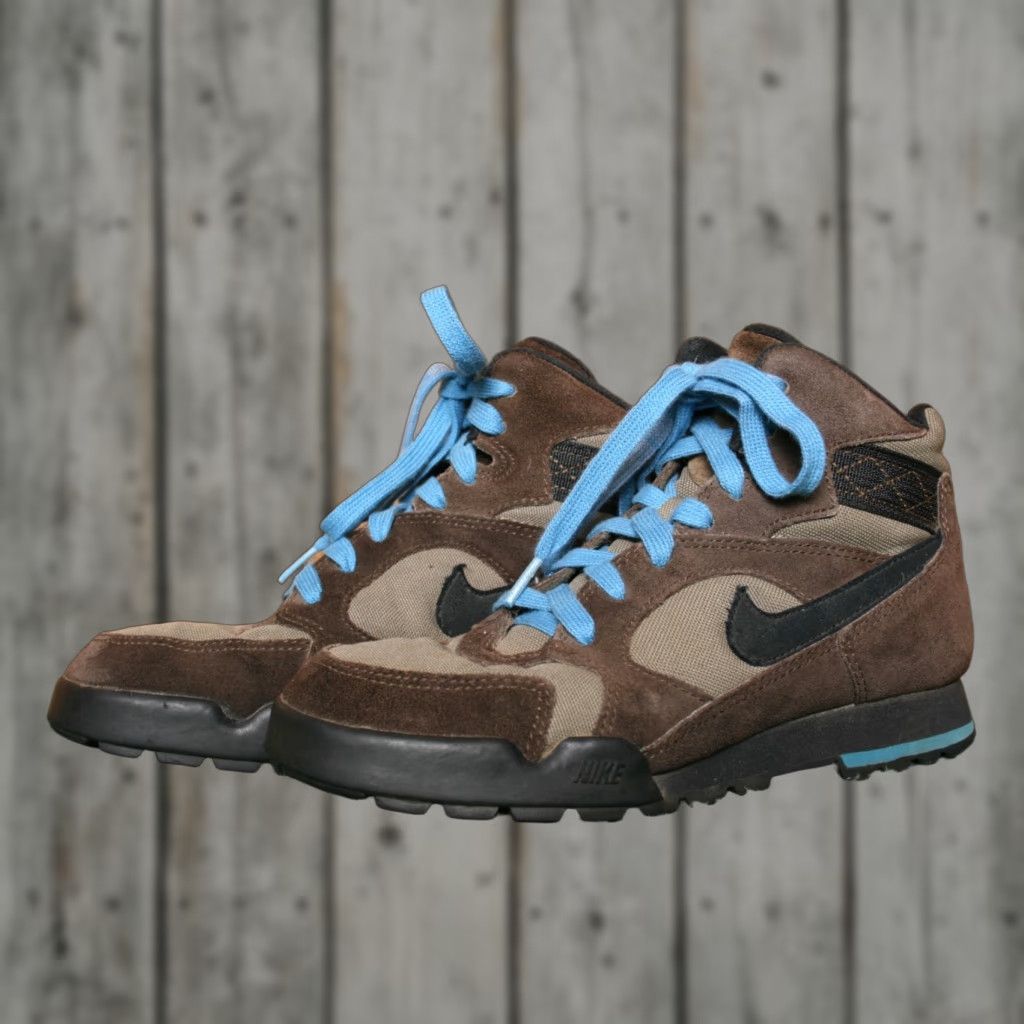 Nike VINTAGE NIKE Caldera Boot Women Suede Canvas ACG Hiking Brown 90s Sz 7 Womens Shoes Boots Size US 5 / IT 35 - 1 Thumbnail