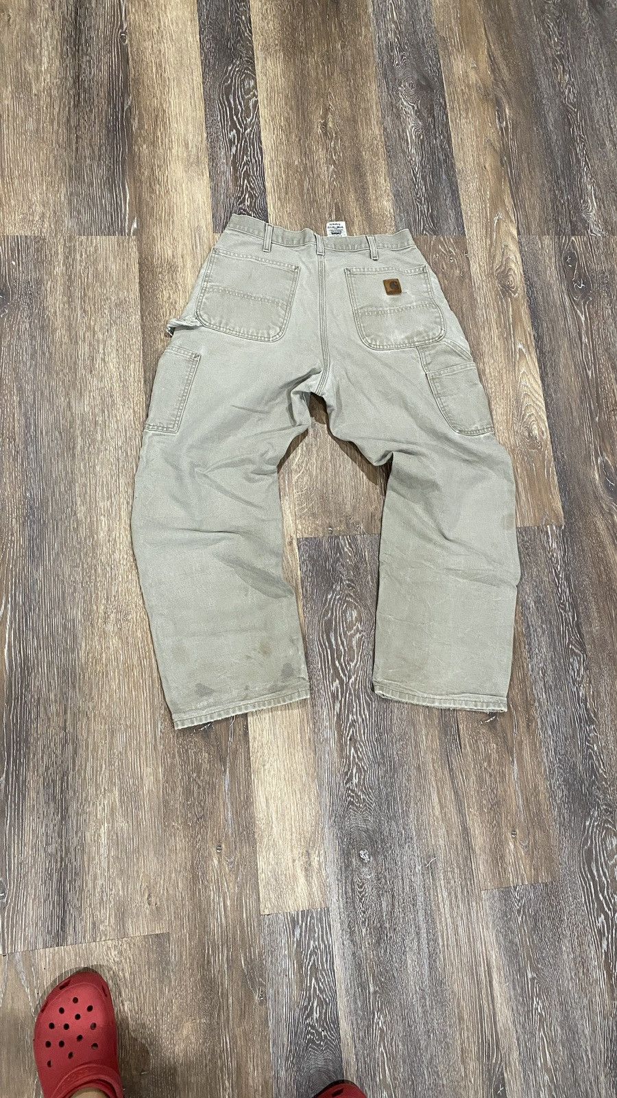 Carhartt × Vintage Cream Carhartt Vintage Carpenter Pants Size US 32 / EU 48 - 2 Thumbnail