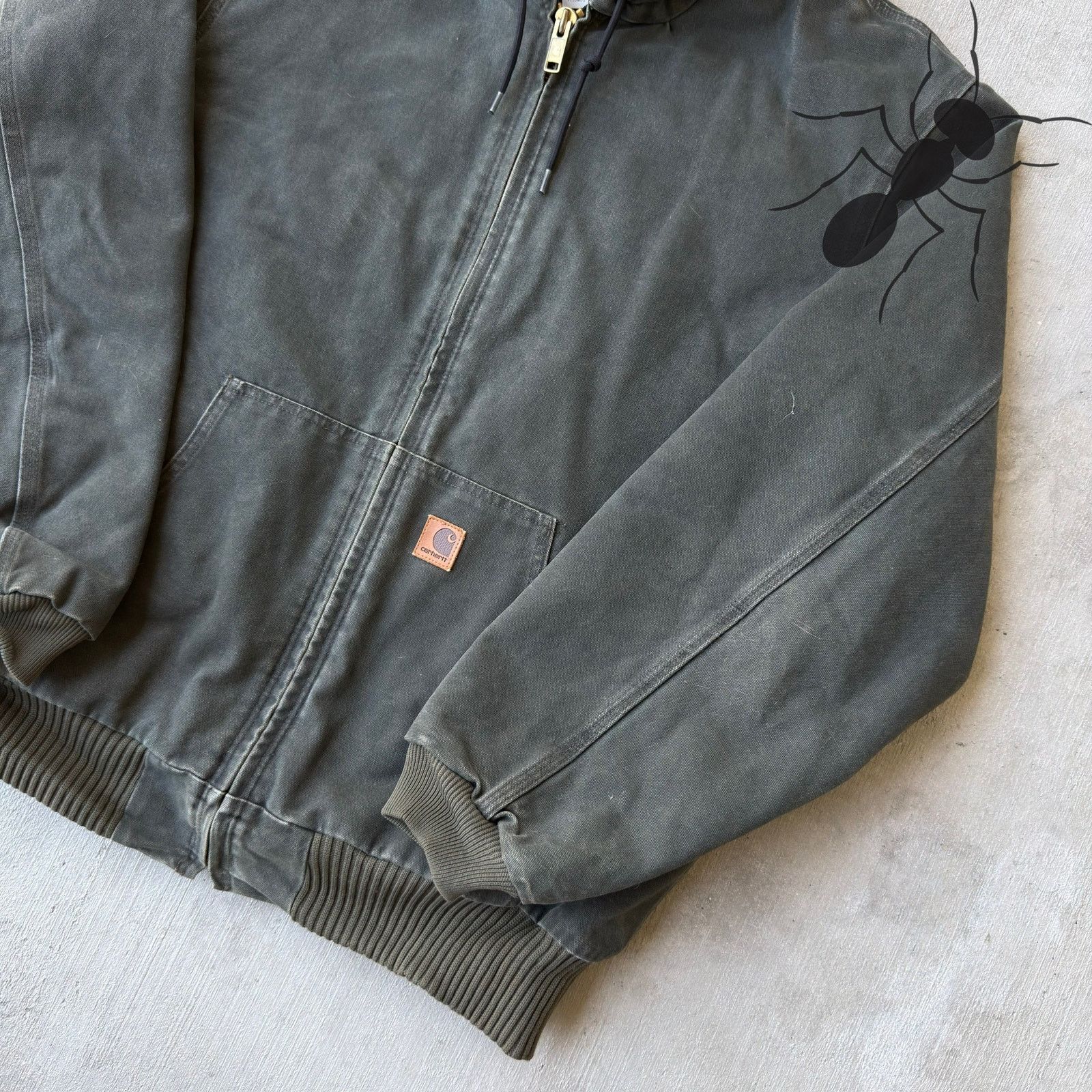 Carhartt × Vintage Carhartt J130 MOS green hooded work wear jacket Size US XL / EU 56 / 4 - 3 Thumbnail