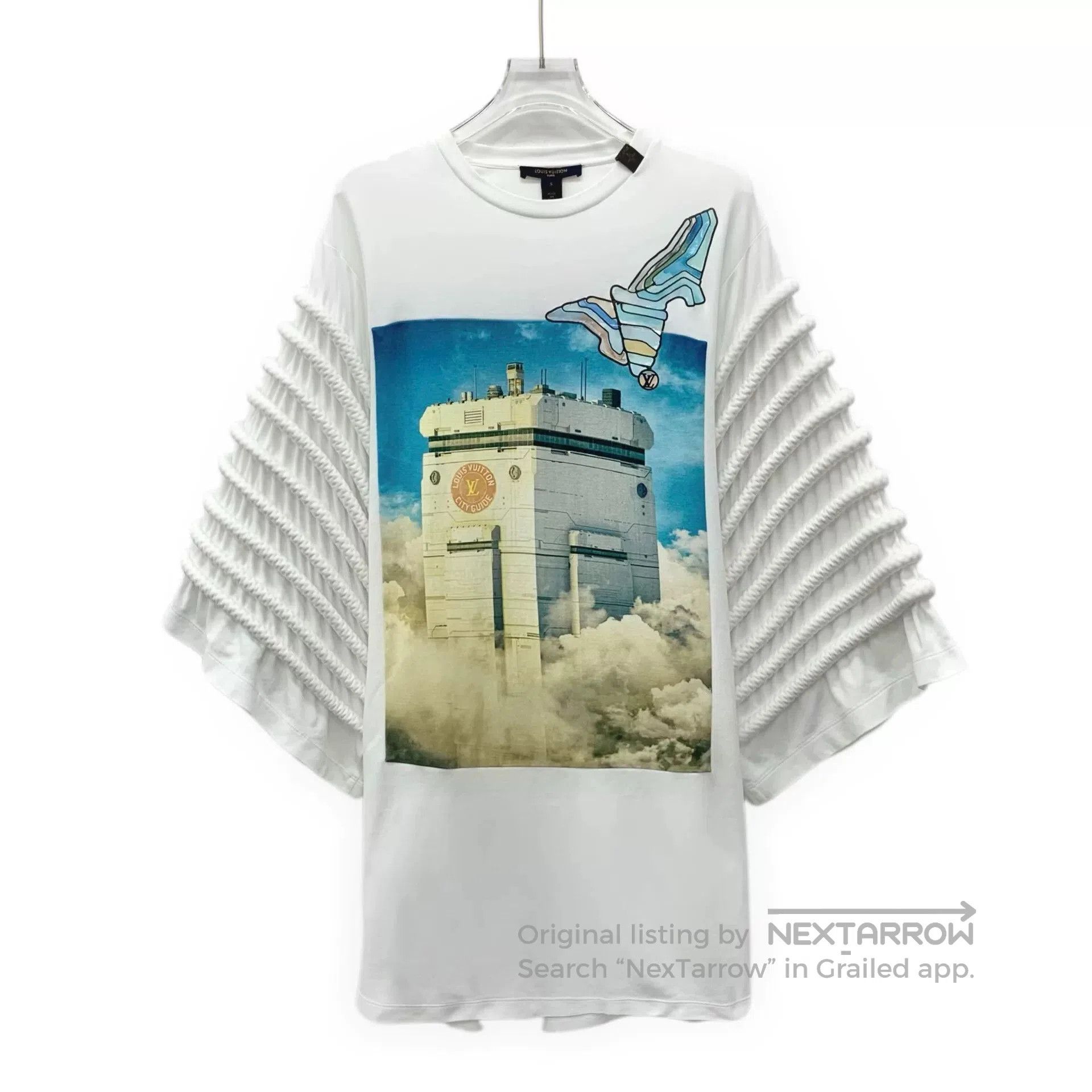 Louis Vuitton Louis Vuitton White Sky City Print Dress. Size S / US 4 / IT 40 - 1 Thumbnail