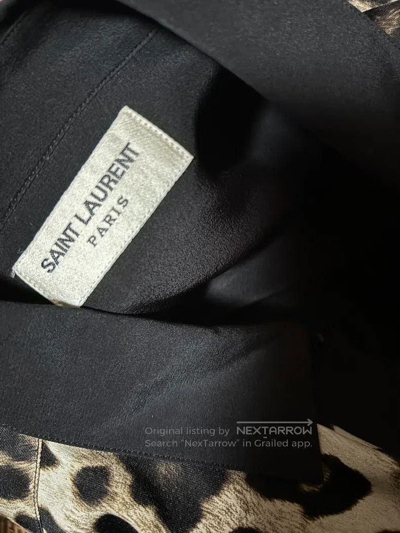 Saint Laurent Paris Saint Laurent Paris Leopard Print Patchwork Shirt Size XS / US 0-2 / IT 36-38 - 5 Thumbnail