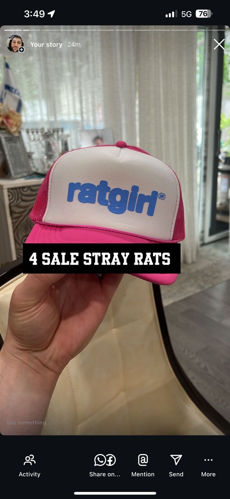 Stray Rats 4 Stray rats rat girl hats Size ONE SIZE - 3 Thumbnail