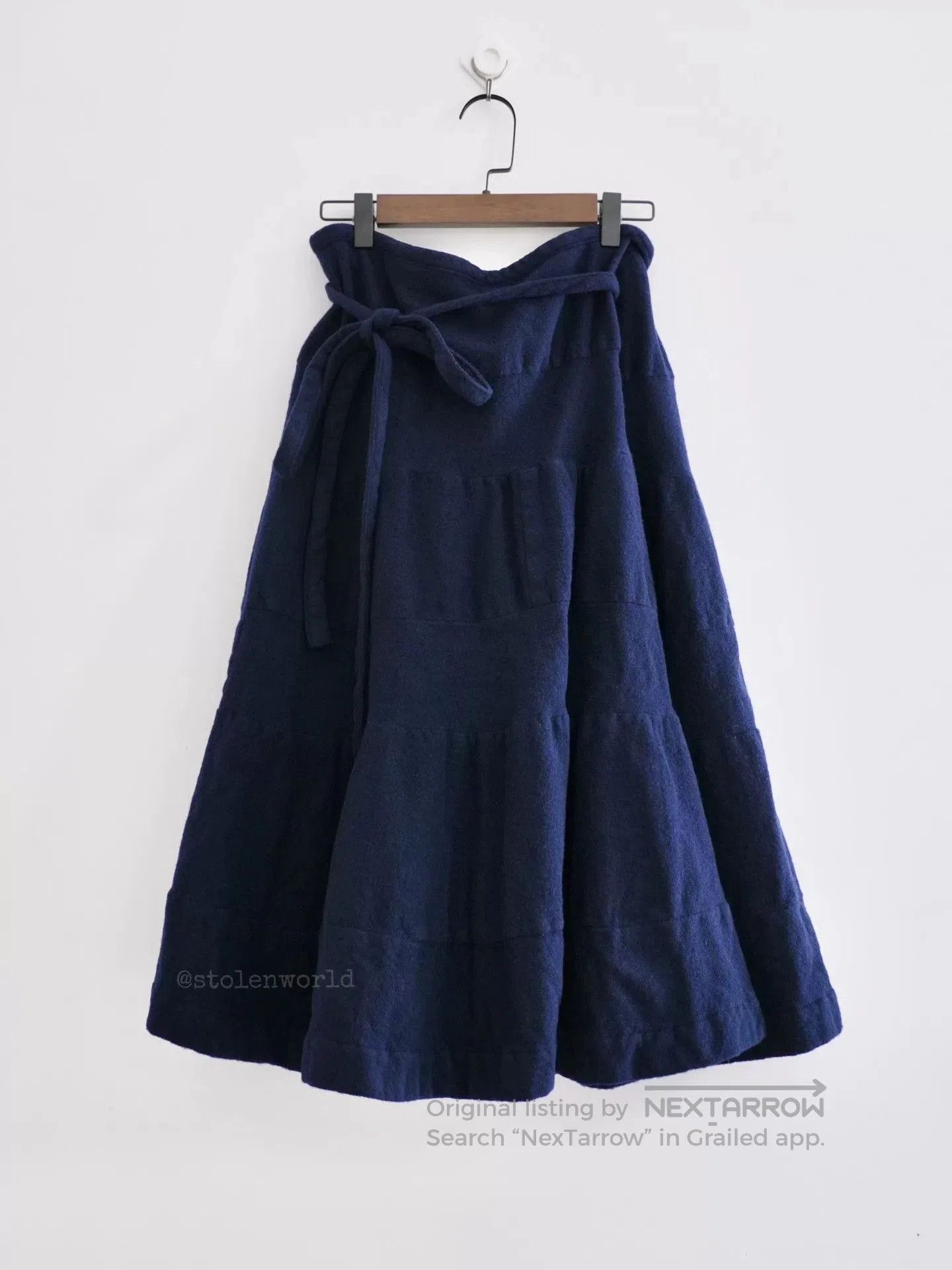 Comme des Garcons warm navy blue tiered cake skirt. Size 24" / US 00 / IT 34 - 1 Thumbnail