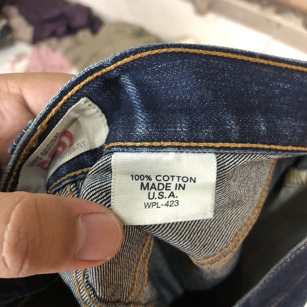 Levi's 501 Levis Strauss & Co faded Blue Denim Pants #7318 Size US 29 - 22 Thumbnail