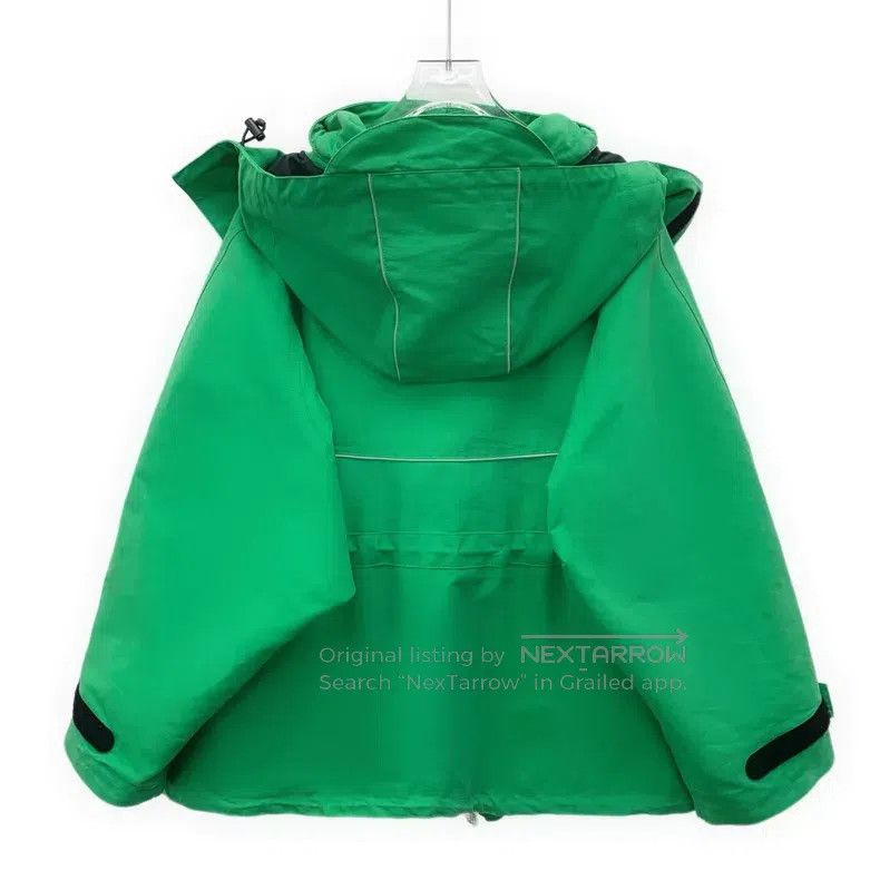 Balenciaga Balenciaga Green Reflective Strip Cotton Hooded Long Sleev Size XXS / US 00 / IT 34 - 2 Thumbnail