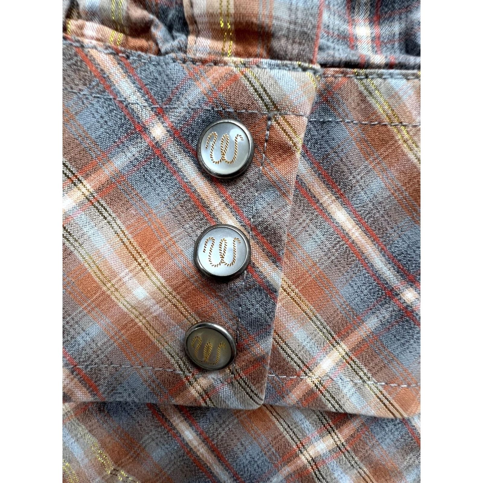 Wrangler VINTAGE Wrangler Shirt Mens Plaid Western Pearl Snap Long Sleeve Casual Read Size US XL / EU 56 / 4 - 5 Thumbnail