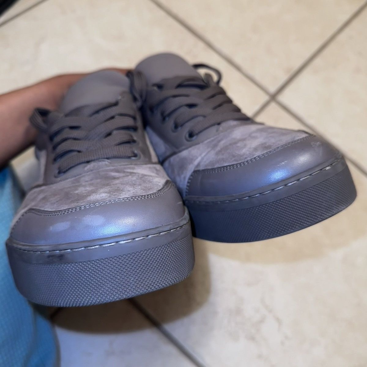 Christian Louboutin Christian Louboutin Aurelien Calfskin Suede Trainers Size US 10 / EU 43 - 4 Thumbnail