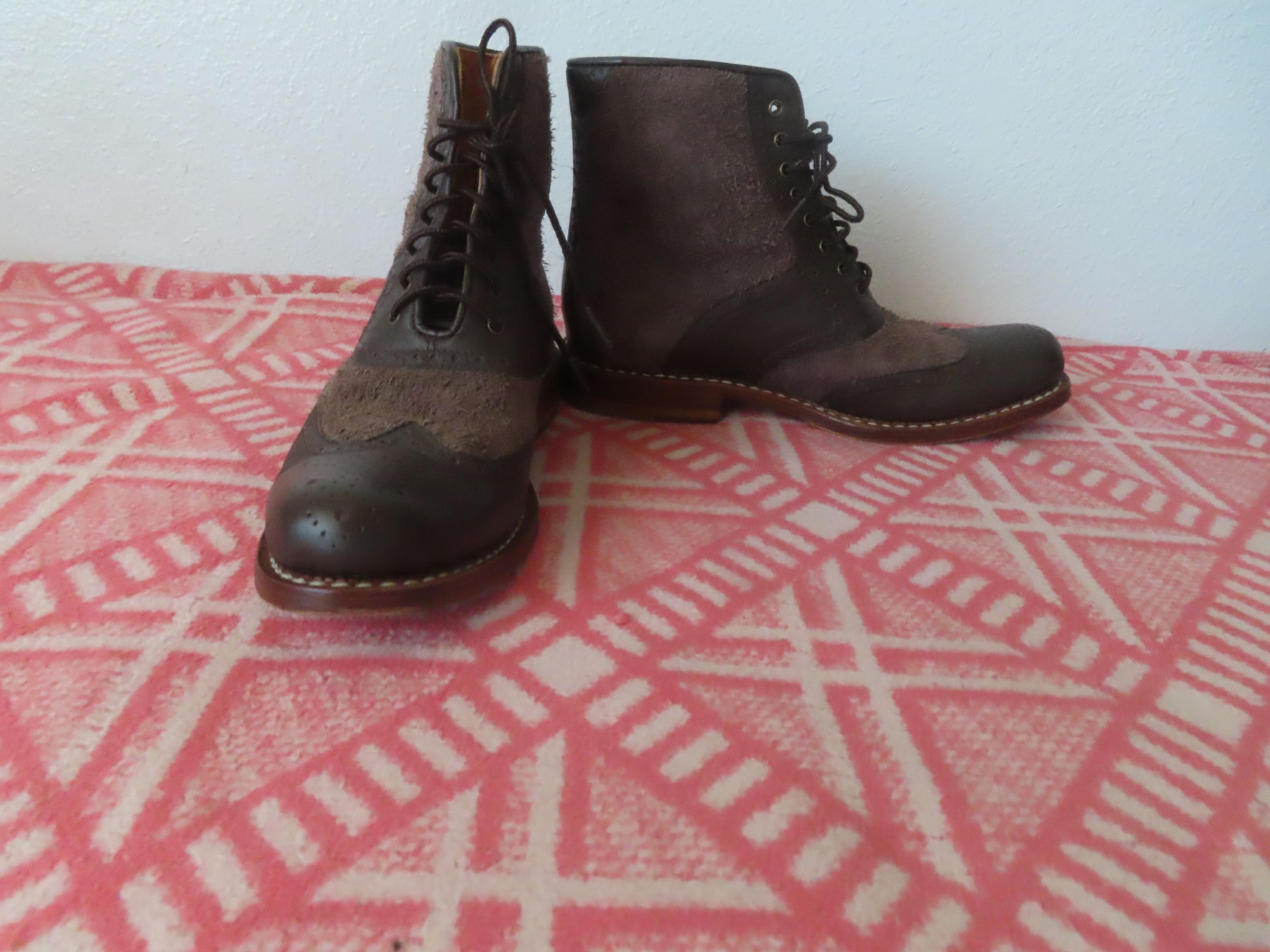 Handmade Cobra Rock Boot Co CBRC Brown Leather Work Boots 