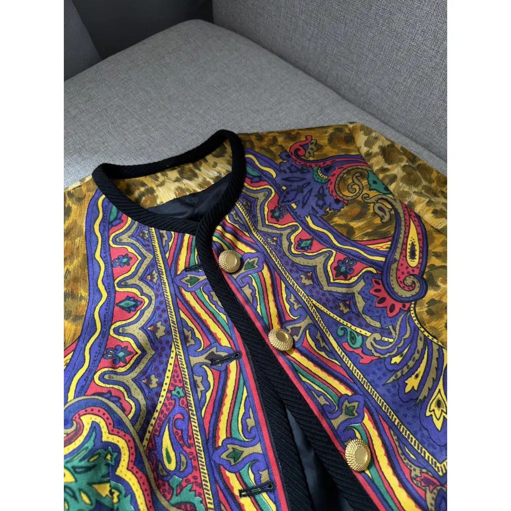 Versus VERSUS GIANNI VERSACE Vintage Skirt Suit Set – Size IT 46 Size 32" / US 10 / IT 46 - 3 Thumbnail