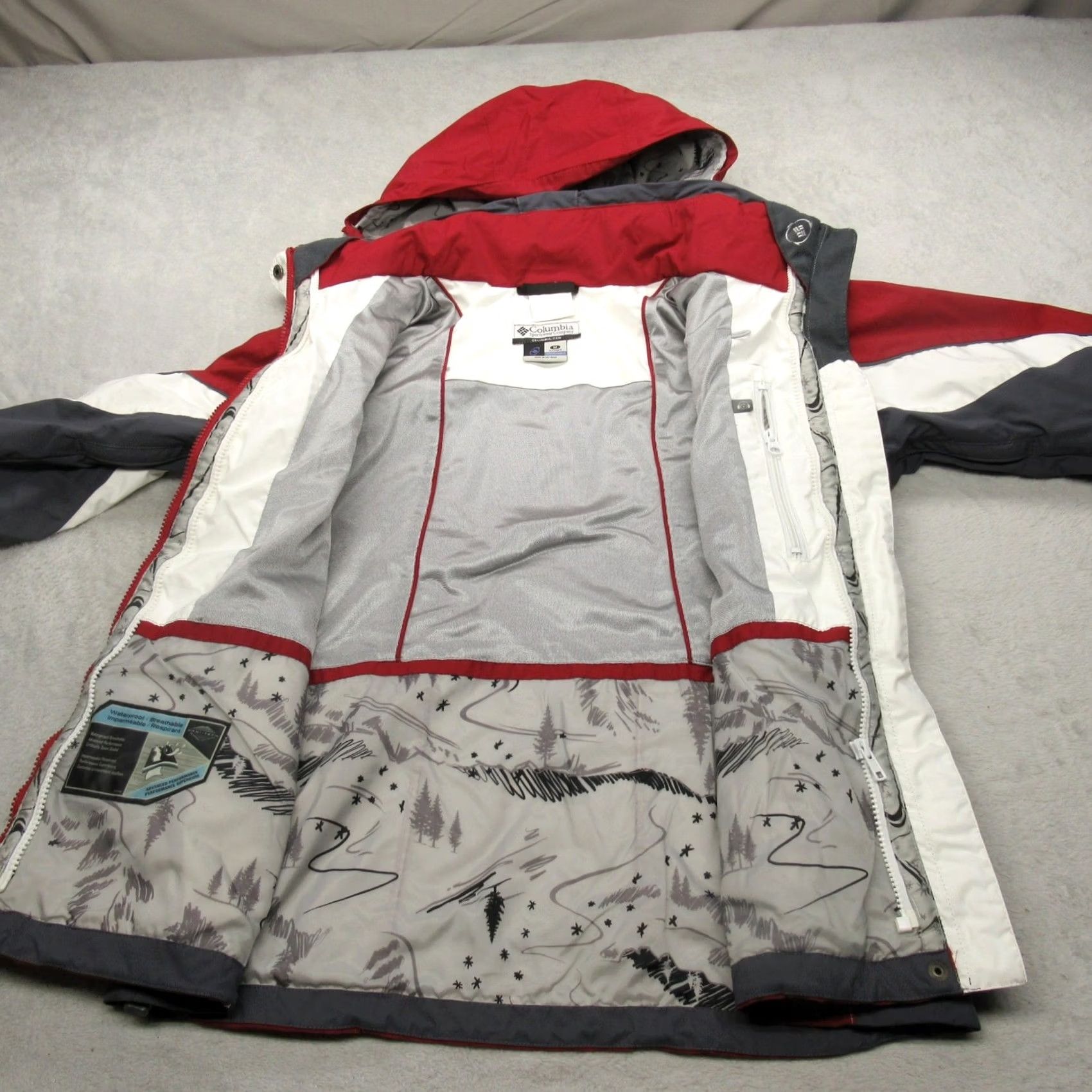 Vintage Columbia Jacket Womens Medium Red Interchange Hooded Waterproof 3in1 Shell Size M / US 6-8 / IT 42-44 - 3 Thumbnail