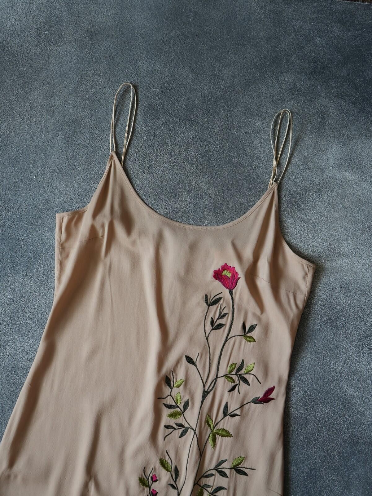 Dolce & Gabbana S/S 1998 Dolce & Gabbana CAMPAIGN Flolar Slip Dress VINTAGE Size S / US 4 / IT 40 - 4 Thumbnail