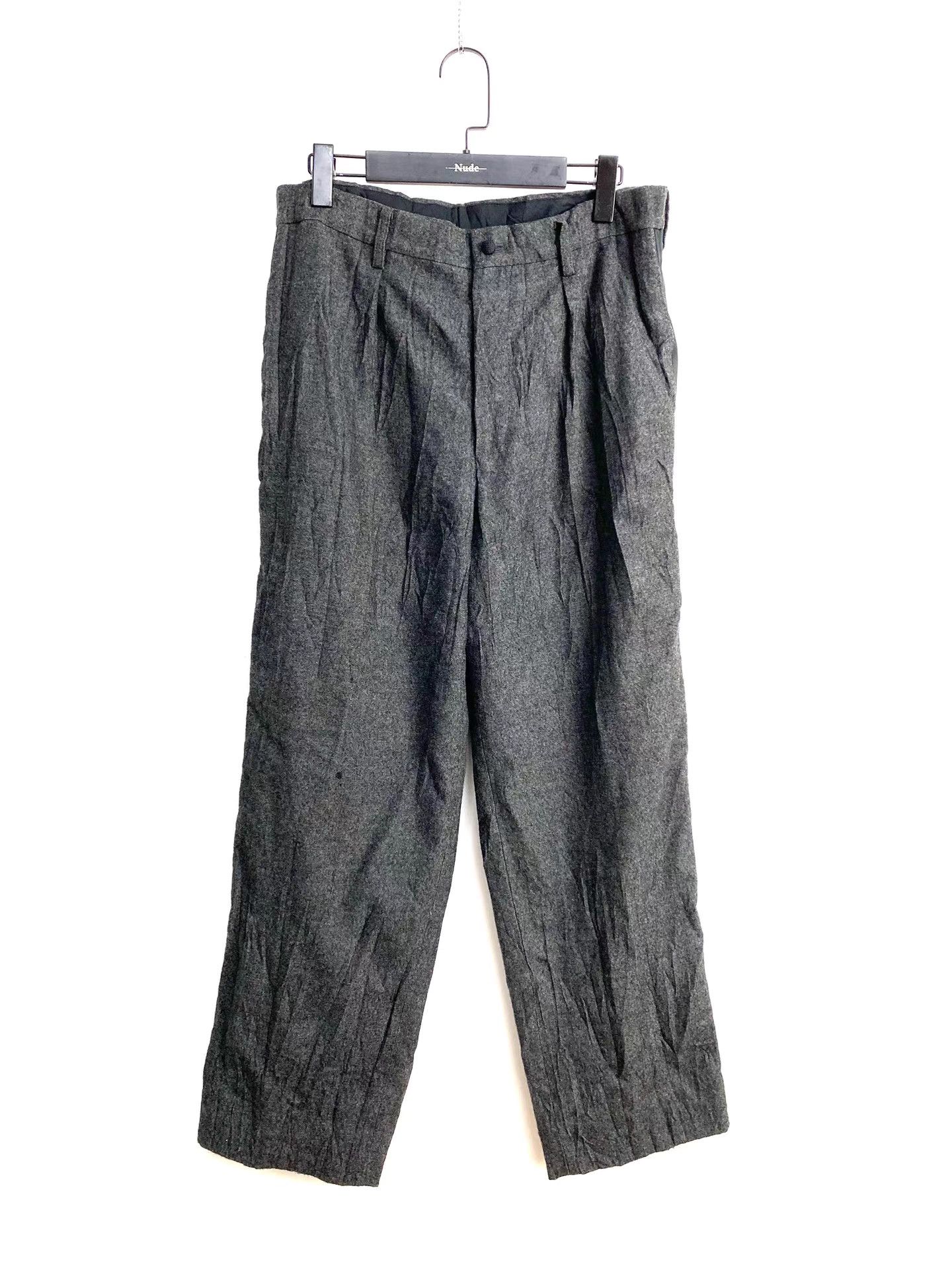 Yohji Yamamoto yohji yamamoto y's for men Pleated Wool Trousers K20 Size US 33 - 1 Thumbnail