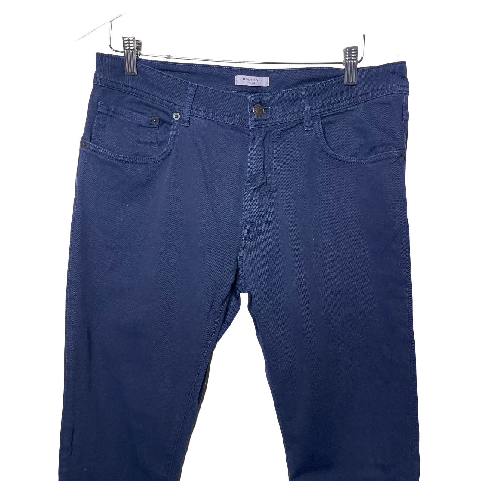 Boglioli Boglioli Men's Washed Blue Cotton 5-Pocket Pants 34x30 $460 Size US 34 / EU 50 - 3 Thumbnail