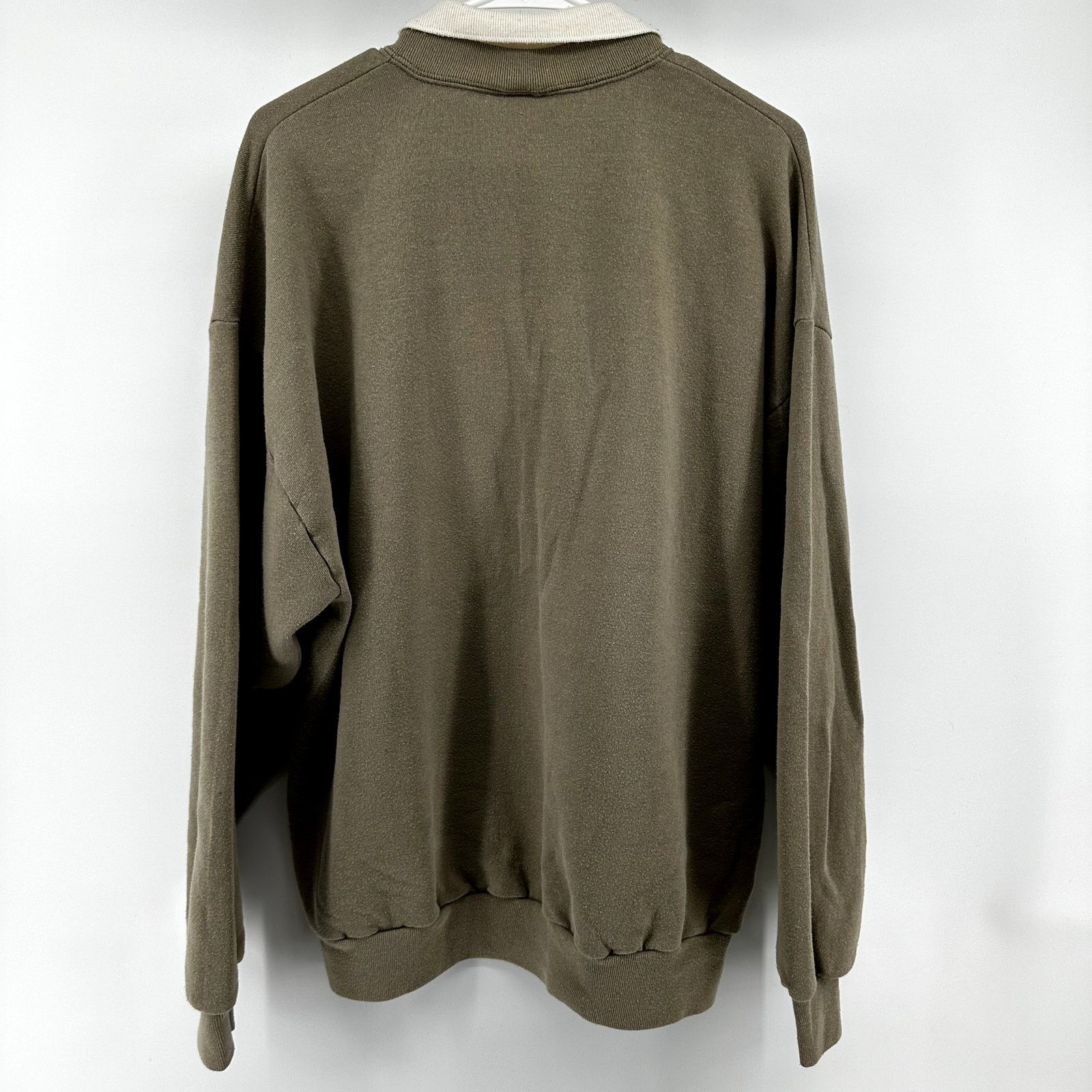 Jerzees Vintage Jerzees Collared Sweatshirt Bird House Khaki 2X Size XXL / US 16-18 / IT 52-54 - 5 Thumbnail