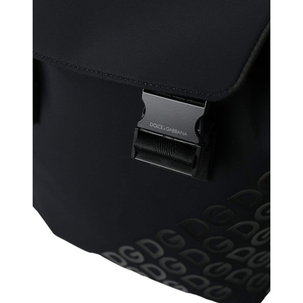 Dolce & Gabbana Dolce & Gabbana Black Neoprene Nylon DG Logo School Backpack Size ONE SIZE - 7 Thumbnail