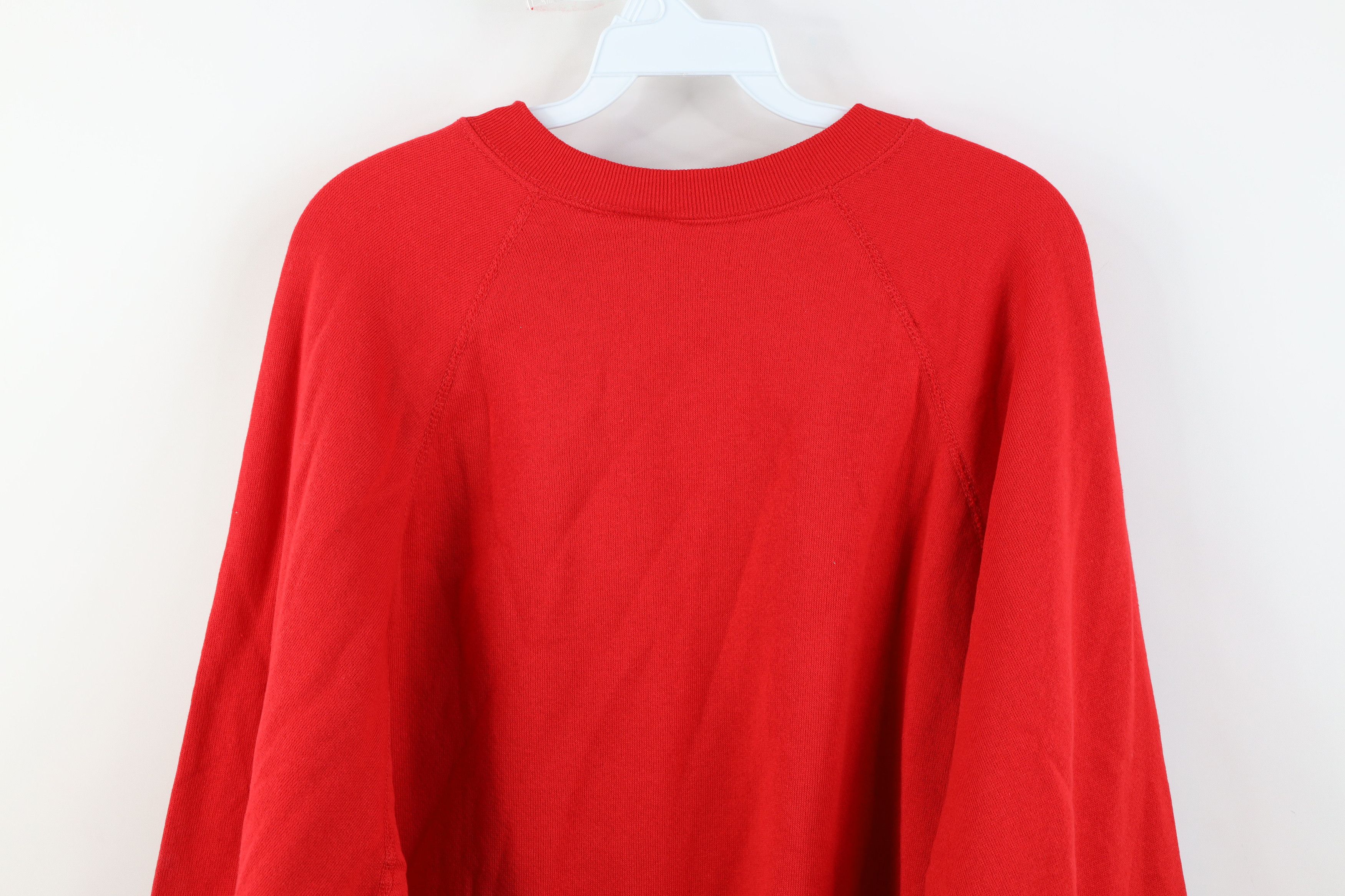 Vintage Deadstock Vintage 90s Streetwear Crewneck Sweatshirt Red USA Size XL / US 12-14 / IT 48-50 - 14 Thumbnail
