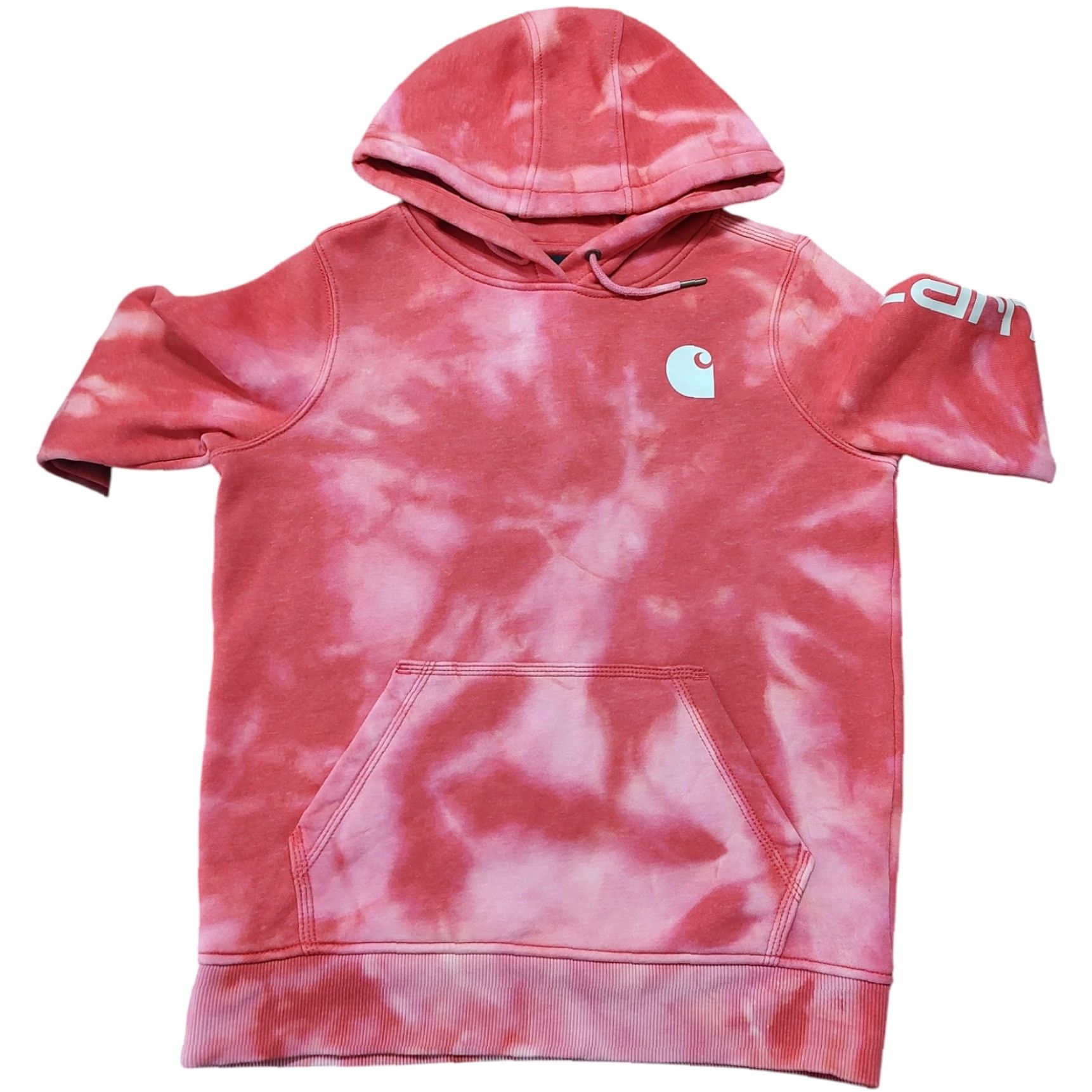 Carhartt Carhartt Hoodie Womens XS Red Tie Dye Acid Wash Relaxed Pullover Sweatshirt Size XS / US 0-2 / IT 36-38 - 2 Thumbnail