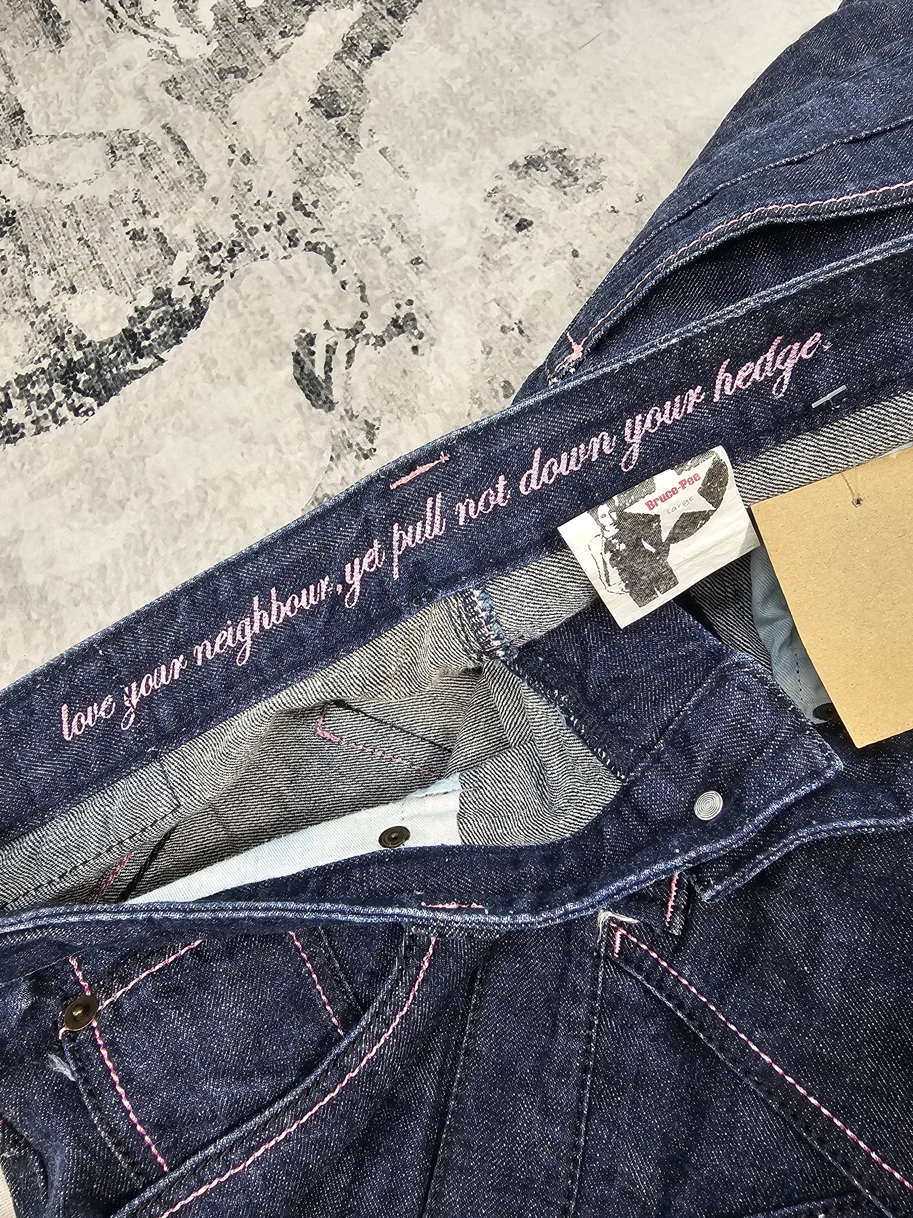 Japanese Brand BRUCE-PEE Crazy Multi Pockets Punk Design Jeans JB0282 Size US 33 - 16 Thumbnail