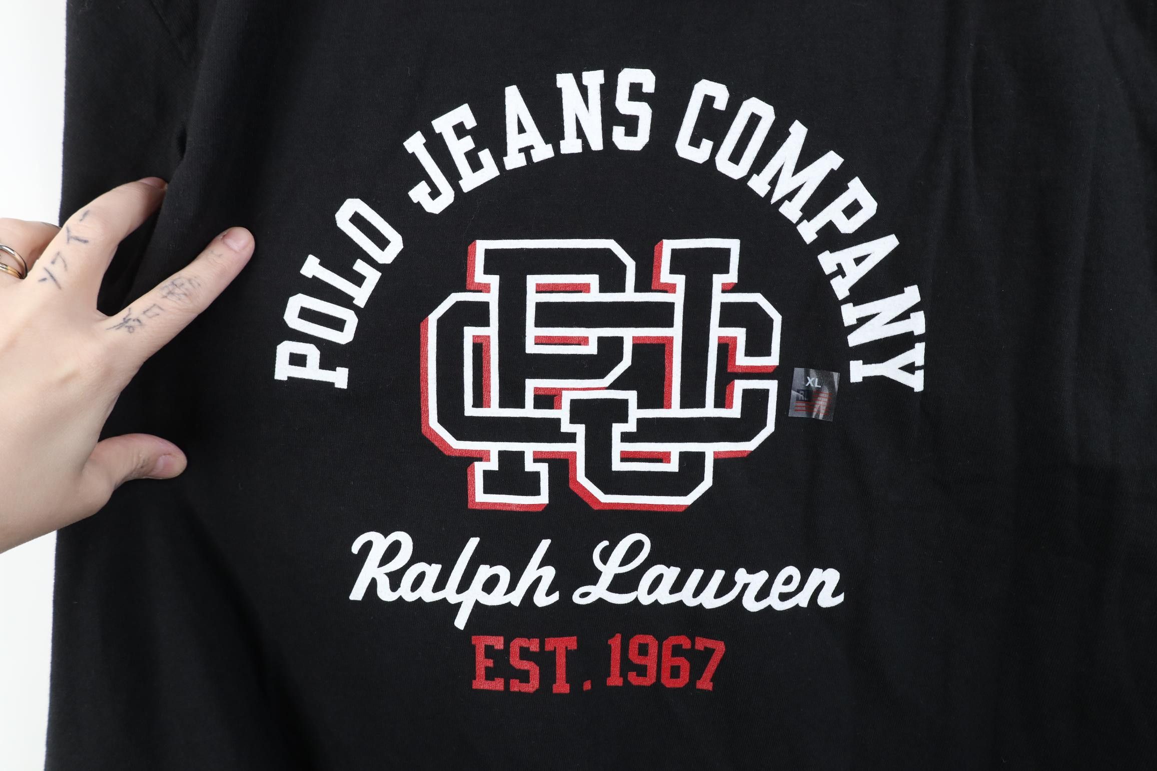 Polo Ralph Lauren Deadstock Vintage 90s Ralph Lauren Monogram T-Shirt Cotton Size US XL / EU 56 / 4 - 4 Thumbnail