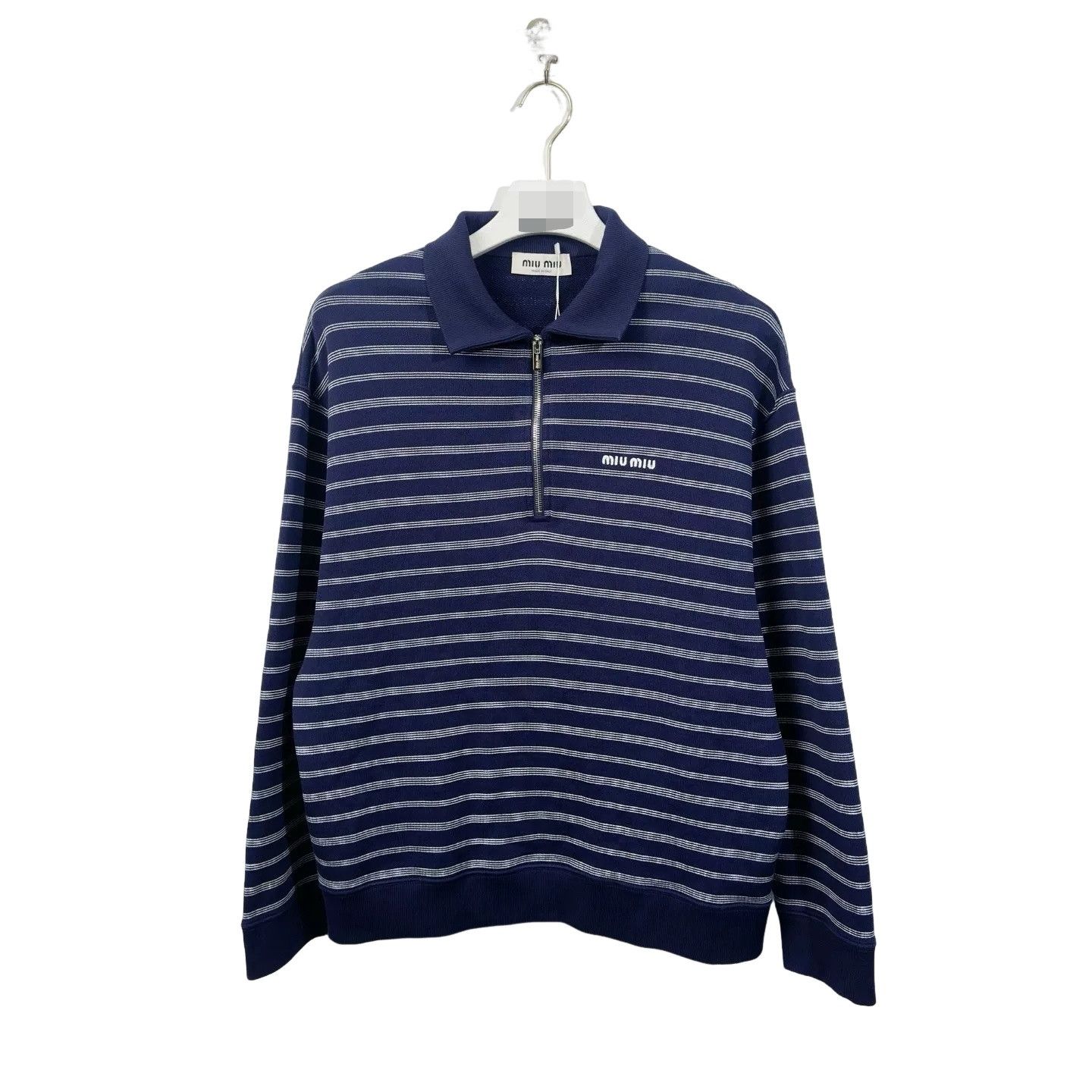 Miu Miu Miu Miu Striped Half-Zip Polo Size XS Size XS / US 0-2 / IT 36-38 - 1 Thumbnail