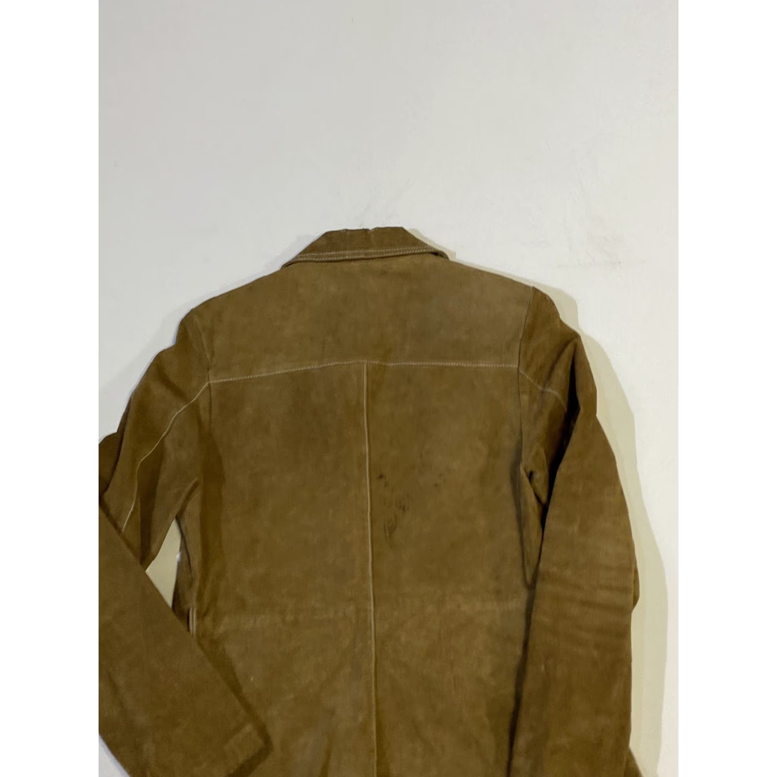 Vintage Wilsons Leather Maxima Beige Leather Button Front Jacket Womens Small S Womens Size S / US 4 / IT 40 - 5 Thumbnail
