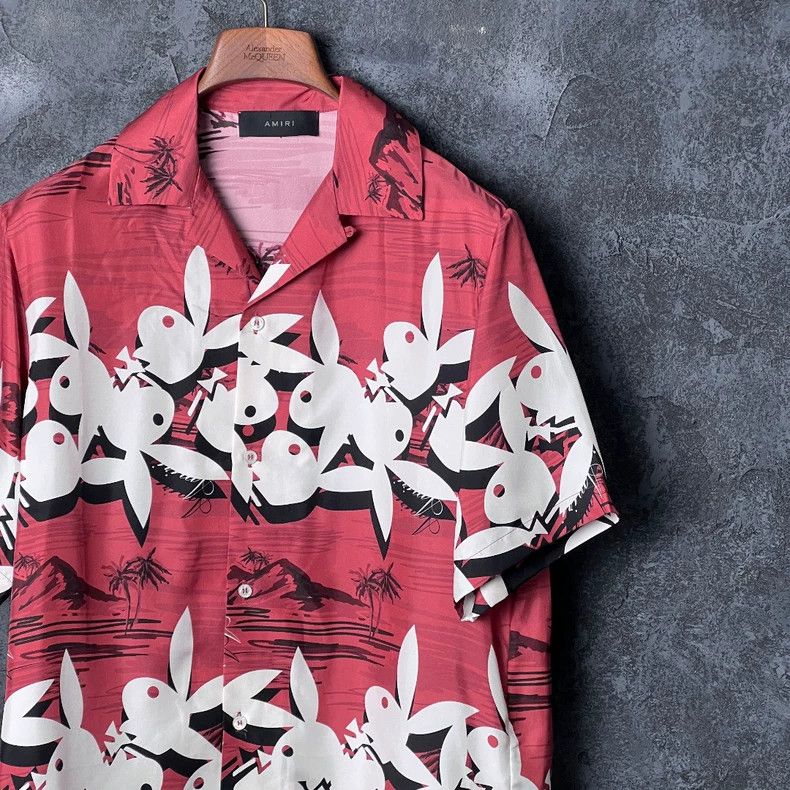 Amiri Amiri Rabbit Printed Mulberry Silk Short Sleeve Shirt Size US M / EU 48-50 / 2 - 3 Thumbnail