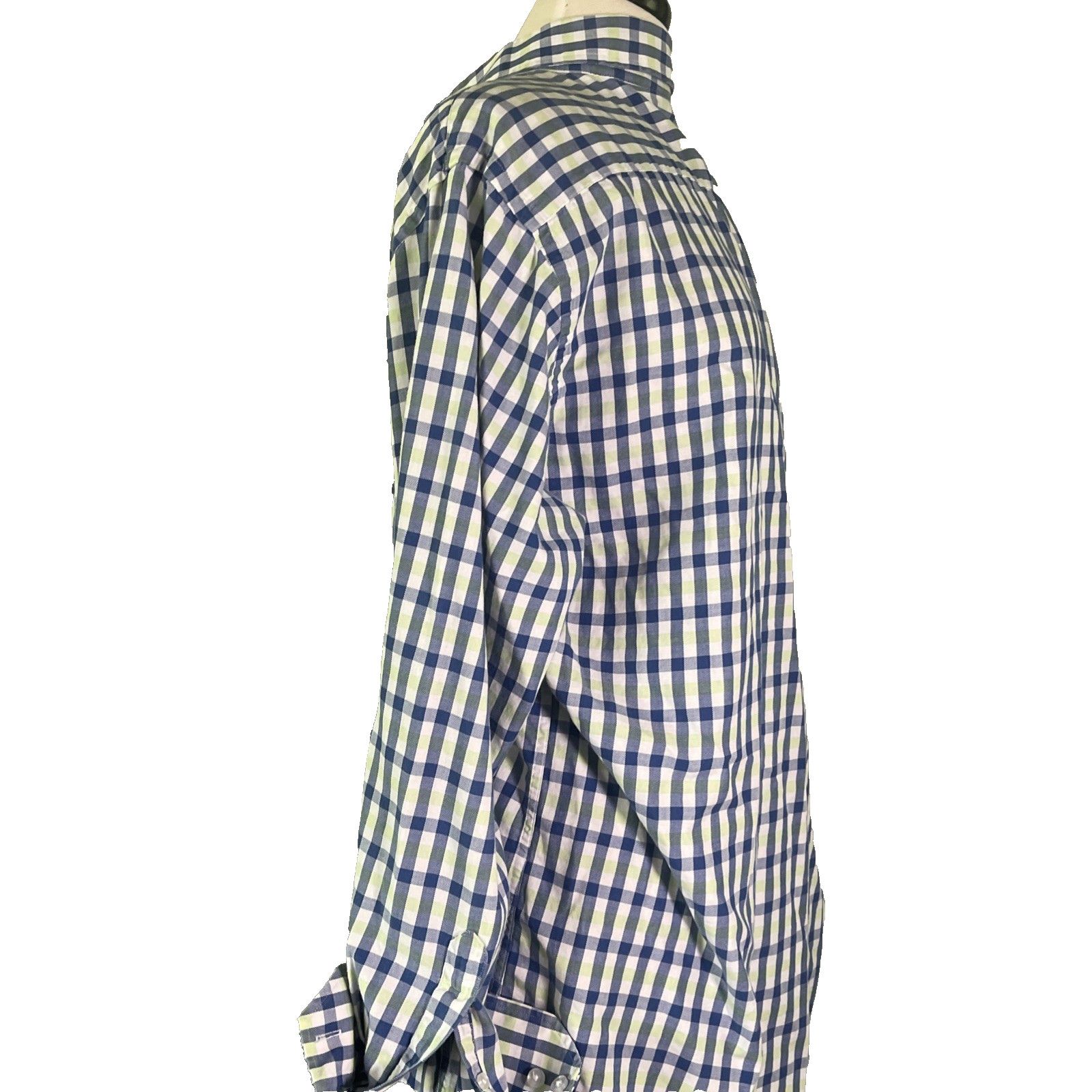 Tailorbyrd Tailorbyrd Men's Large Blue Check Button Down L/S Shirt Size US L / EU 52-54 / 3 - 4 Thumbnail