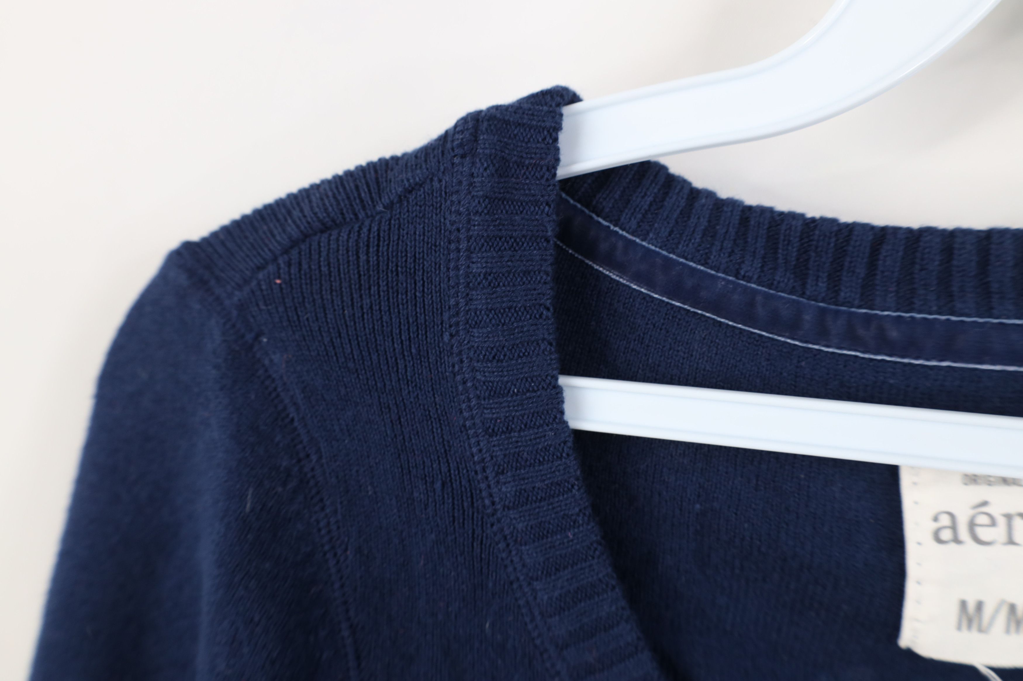 Aeropostale Vintage 90s Y2K Aeropostale Cropped Cardigan Sweater Blue Size M / US 6-8 / IT 42-44 - 8 Thumbnail