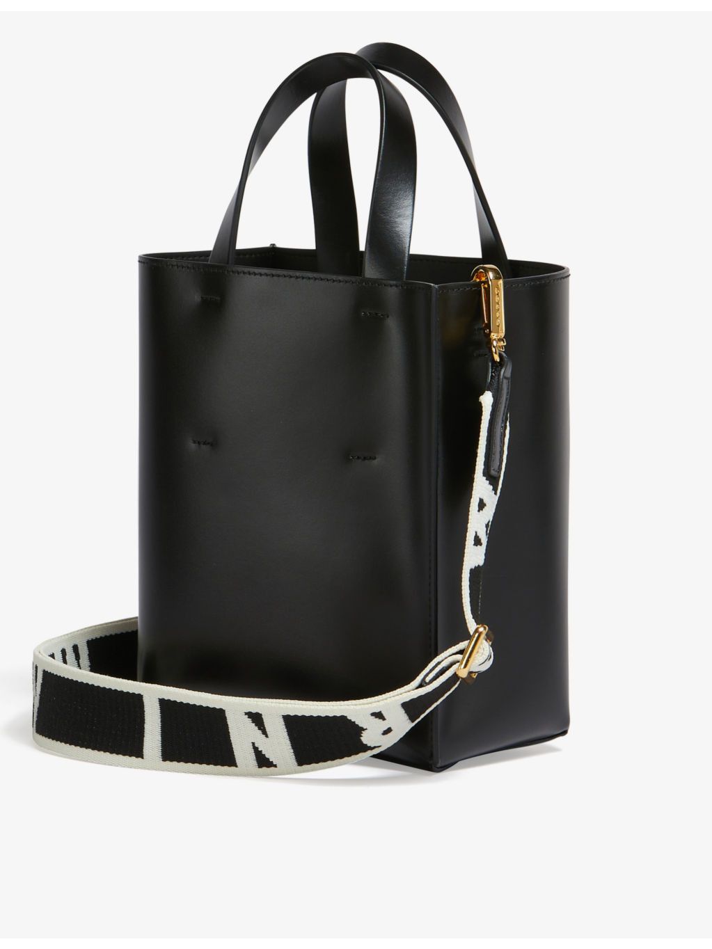 Marni o1w1db11125 Size :OS/Museo Brand Leather Tote Bag in Black Size ONE SIZE - 2 Thumbnail